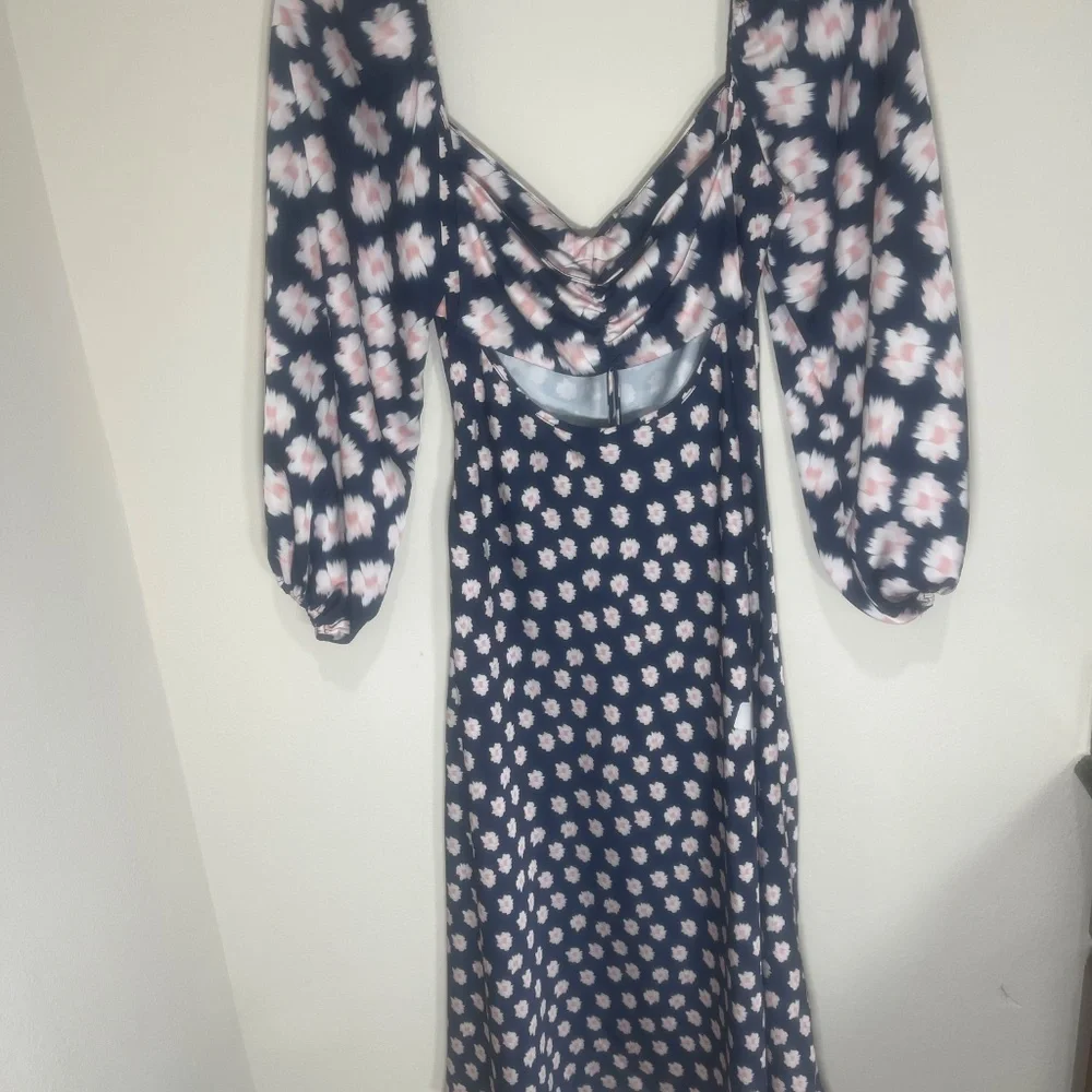Sachin & Babi Melody Navy Midi Dress Size 4 | Designer Women’s Cocktail Style
